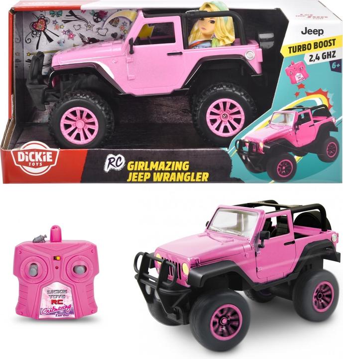 Actual product image Dickie RC Jeep Wrangler Pink