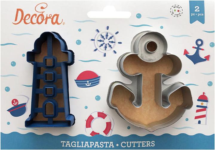Actual product image Decora Cookie Cutter Lighthouse and Anchor