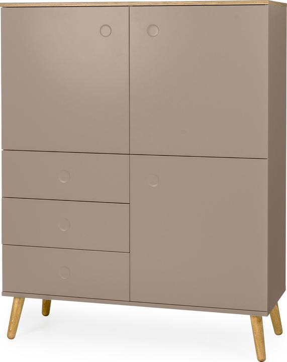 Produktbild tenzo Highboard Dot Taupe 137 x 109 cm (109 x 43 x 137 cm)