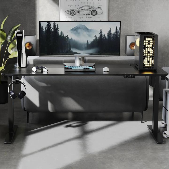 Image du produit Thunder X3 ThunderX3 LAB-X Gaming Table - Hauteur réglable Moteur silencieux - Verre trempé - avec mesh côté...