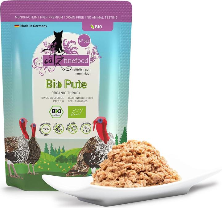 Actual product image Catz Finefood Organic No.511 Turkey (Adult, 1 pcs., 85 g)