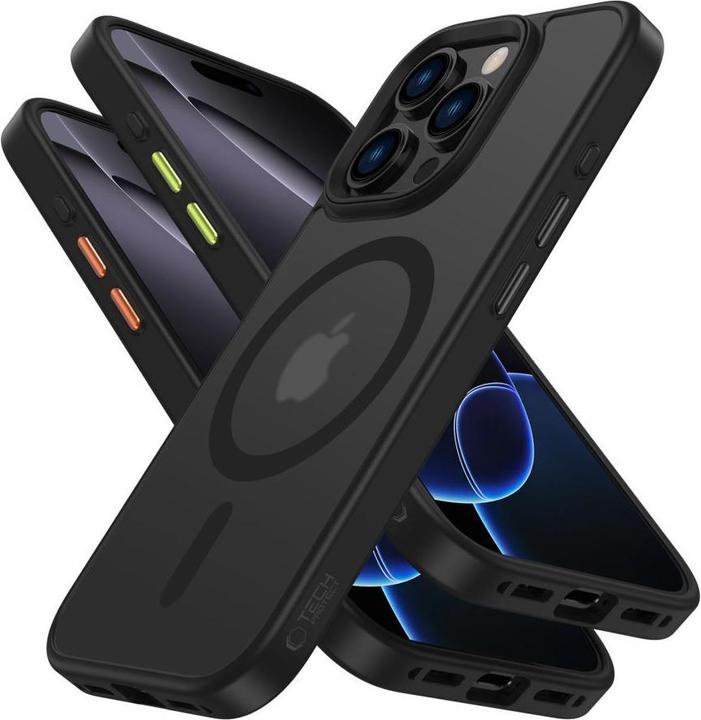 Produktbild Tech-Protect MagMat Magsafe 3er-Set iPhone 16 Pro Max Hülle - Mattschwarz (Apple iPhone 16 Pro Max)