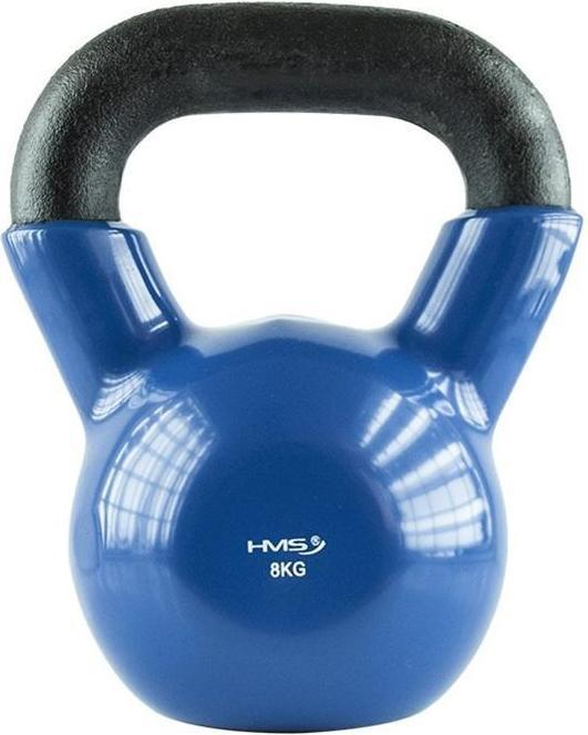 HMS Kettlebell in vinile da 8 kg nero KNV08 (1 x 8 kg)