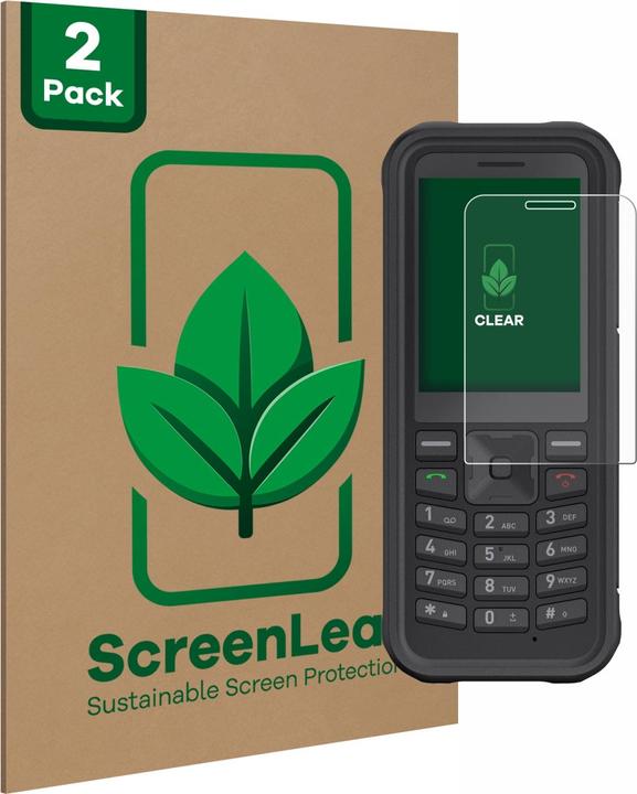 Actual product image ScreenLeaf Screen Protector sustainable Screen Protection, clear, anti-scratch (2 Piece, Sonim XP100)
