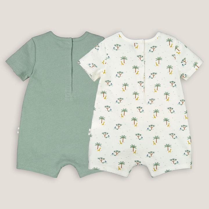Produktbild La Redoute Collections 2er-Pack kurze Baby-Overalls (74)