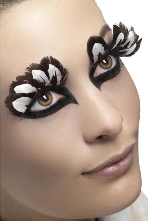 Smiffys Braune Feder Augenwimpern (Künstliche Wimpern)