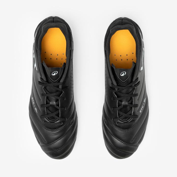 Immagine prodotto Kipsta Damen/Herren Fussball Nockenschuhe Leder FG - Viralto II Matador schwarz (45)