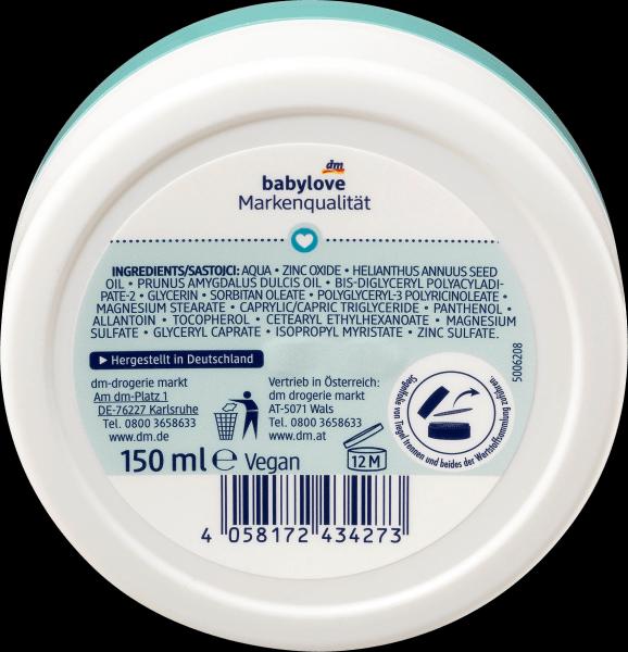 Image du produit dm babylove Crème de protection des plaies ultra sensitive