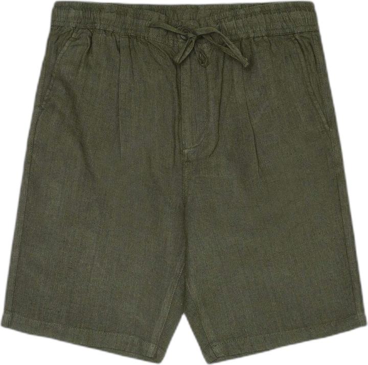 Knowledge Cotton Apparel Loose Linen Shorts Burned Olive (XL)