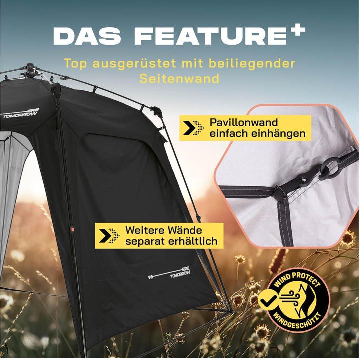 Produktbild Where Tomorrow Pavillon Pop Up - Schwarz, Anwendungsbereich: Outdoor (250 cm, 250 cm)