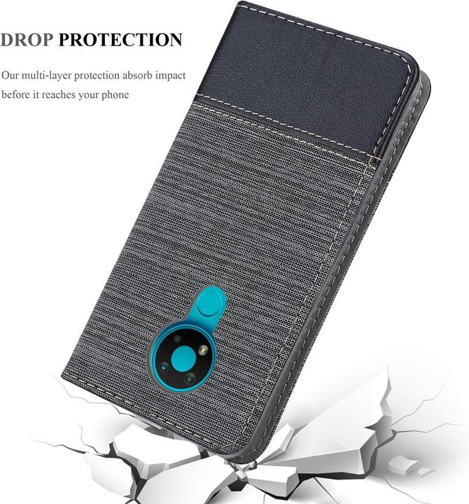 Produktbild Cadorabo Book Jeans Optik Cover (Nokia 3.4)