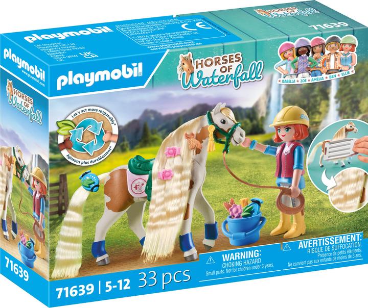 Actual product image Playmobil Ellie & horse with crepe iron (71639, Playmobil Horses of Waterfall)
