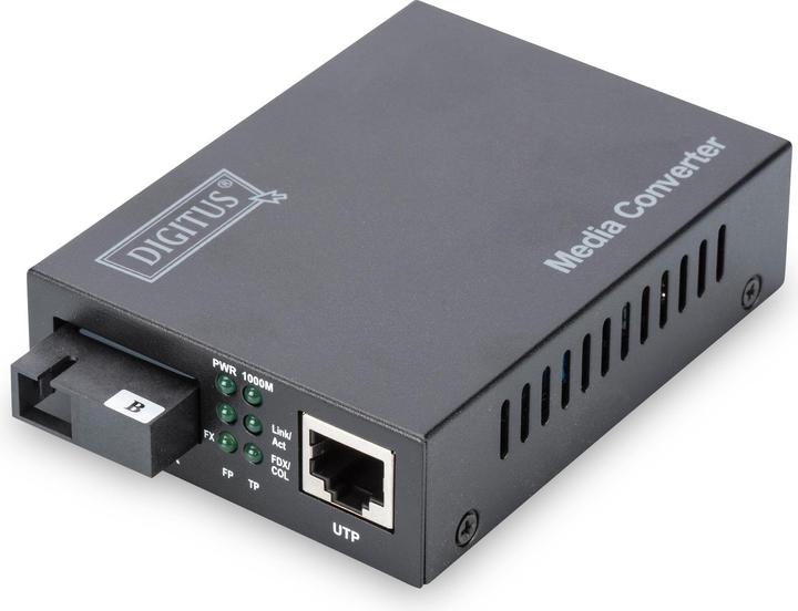Produktbild Digitus Medienkonverter Singlemode BiDi WDM Gigabit Ethernet Tx1550nm / Rx1310nm SC Buchse Bis zu 20km
