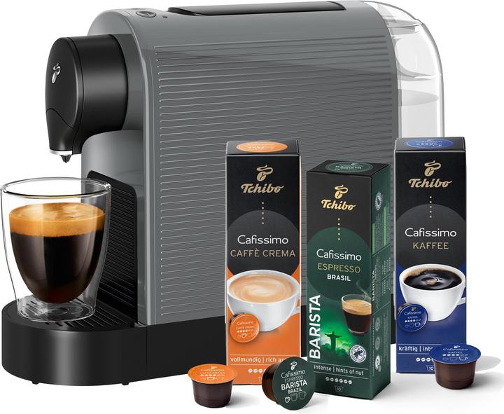 Tchibo Cafissimo "Pure plus" capsule machine incl. 30 capsules, grey