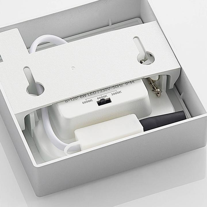 Produktbild Prios Alette LED-Deckenleuchte, silber, 12,2 cm (705 lm)
