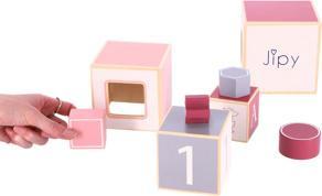 Actual product image Jipy Stacking Tower Wood Pink