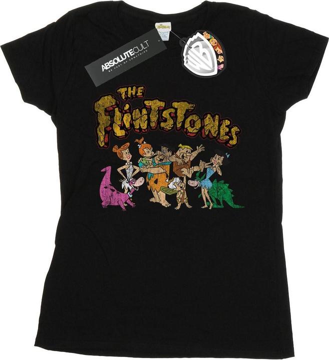 The Flintstones Group Distressed TShirt (L)