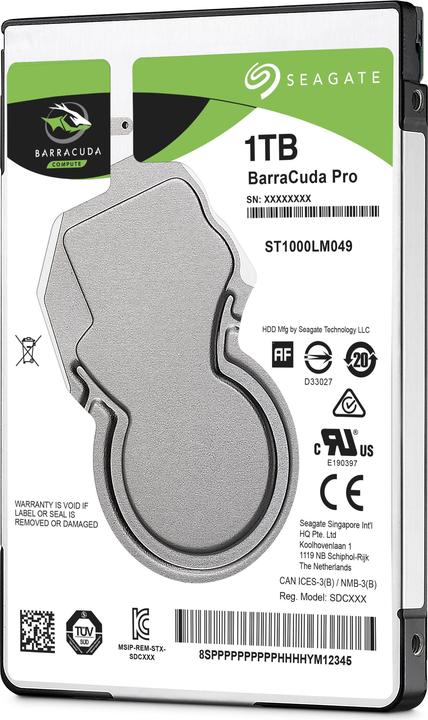 Produktbild Seagate BarraCuda Pro (1 TB, 2.5", SMR)