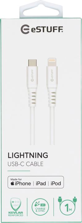 Produktbild eSTUFF USB-C Lightning Cable MFI 1m (1 m, USB 2.0)