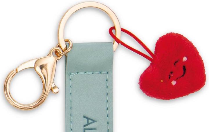 Actual product image Magni NICI Schlüsselanhänger Alles Liebe Kunstlederband mit Herz türkis 10cm