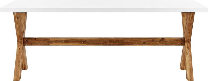Produktbild Beliani Gartenmöbel Set Faserzement weiss 8-Sitzer 5-teilig OLBIA (200 cm)