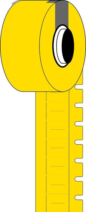 Produktbild Brady M6-10x4.2-7597-YL, Durasleeve-Einschübe, Polyethylen, Gelb, matt, 10.00 x 4.20 mm, nicht kle