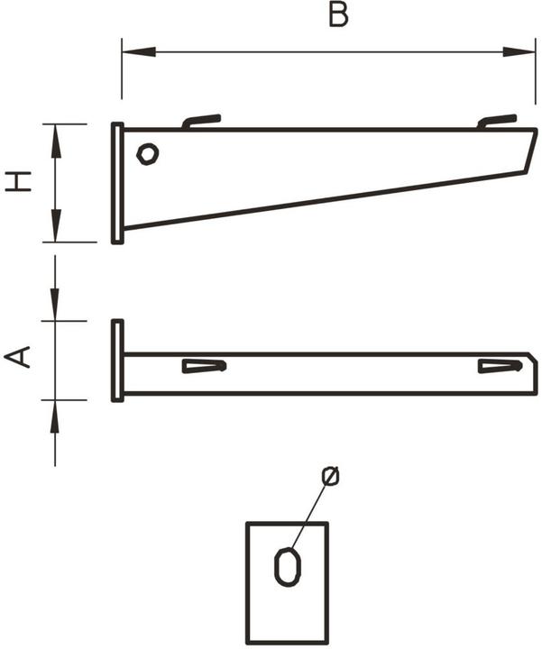 Immagine prodotto OBO Bettermann OBO AWG15/51 staffa a muro/stelo l=510mm acciaio immersione protezione antincendio