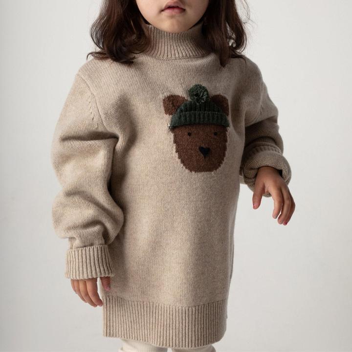 Immagine prodotto Donsje Denn Merinowollpullover Bär - Biscotti Melange (110)