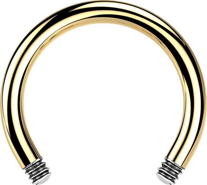 Produktbild Star Piercing Micro Circular Barbell-Stab vergoldet (Titan G23, ohne Messing)