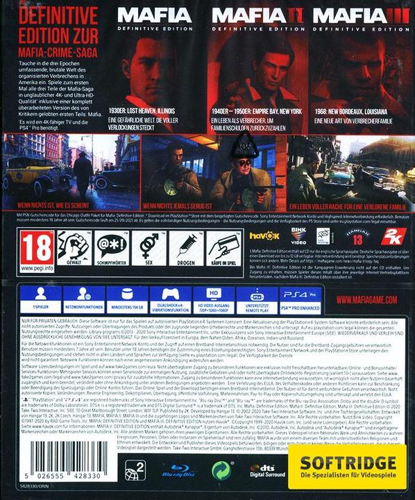 Image du produit 2K Games Mafia Trilogy (PS4, DE)