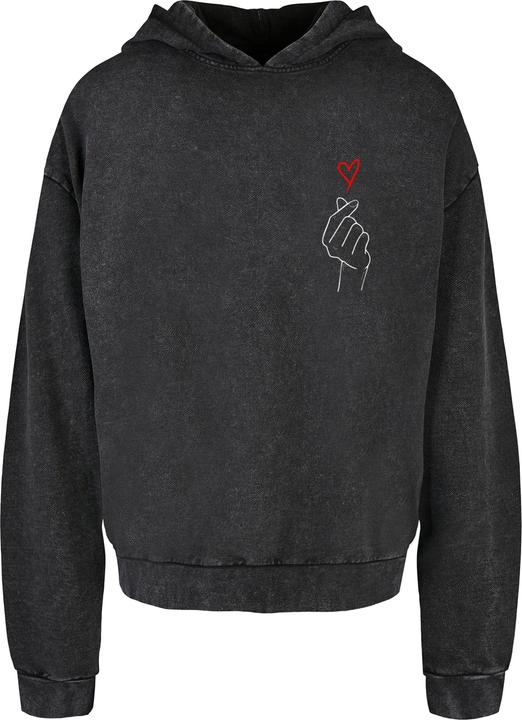 Merchcode K Heart Acid Washed Oversized Hoody - 187693 (L)