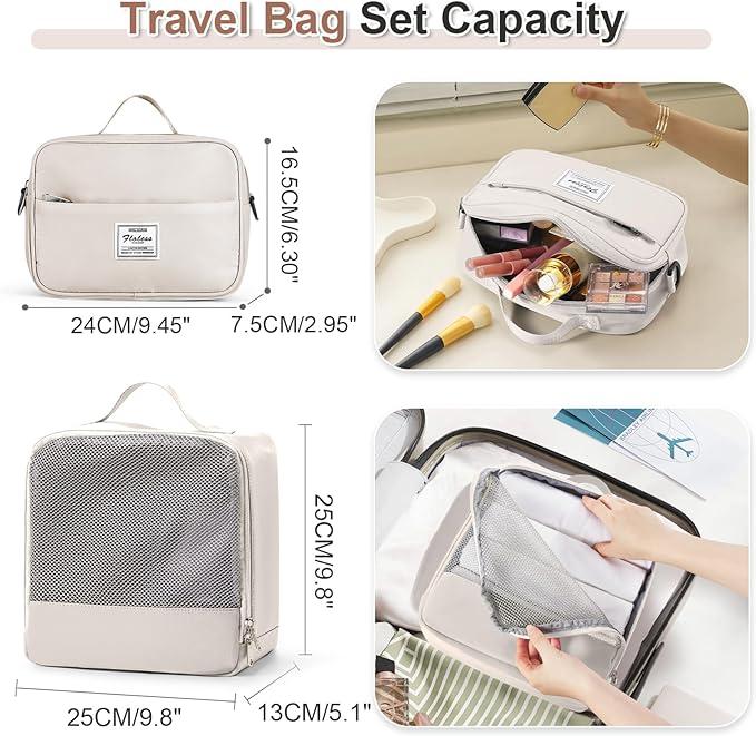 Actual product image Only-Bags.Store 3pcs travelling with a large carry-on bag, a sports bag, and a waterproof luggage