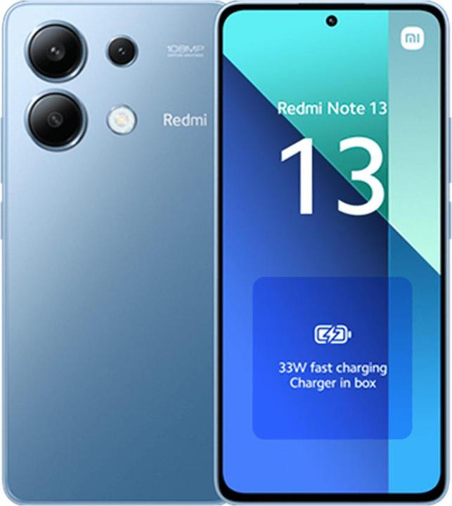Actual product image Xiaomi Redmi Note 13 (256 GB, Ice Blue, 6.67", Hybrid Dual SIM, 108 Mpx, 4G)