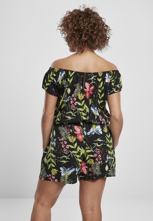 Actual product image Urban Classics Ladies AOP Off Shoulder Short Jumpsuit (4XL)