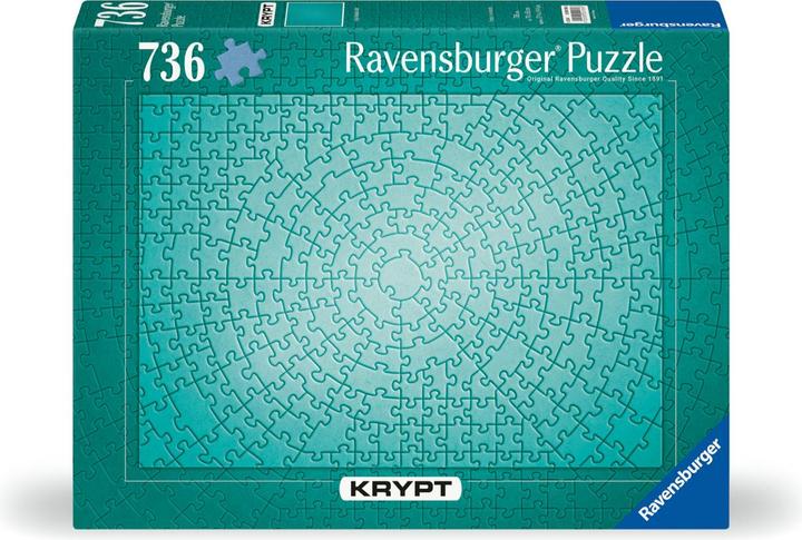 Ravensburger Puzzle 12000189 - Krypt Puzzle Metallic Mint - Schweres Puzzle für Erwachsene und (736 Teile)