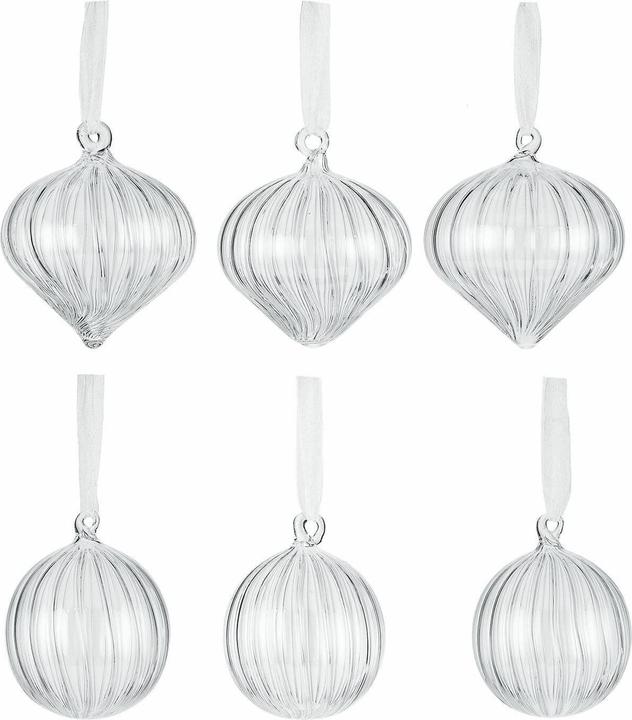 Image du produit Loberon Set de 6 boules de Noël Bavella claires (6 -pièce)