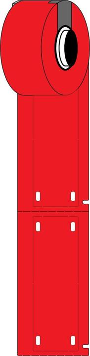 Image du produit Brady M6-25x75-B7598-RD, Étiquette de câble, polyester, rouge, brillant, 25.00 x 75.00 mm, non adhésive