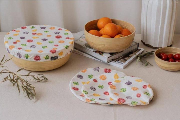 Image du produit Nuts Set de 3 couvercles textiles pour fruits et légumes, S,M,L (3 x)