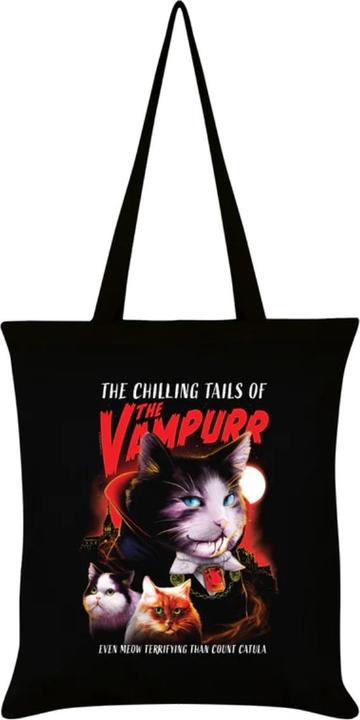Horror Cats Die Vampurr Vintage Tragetasche