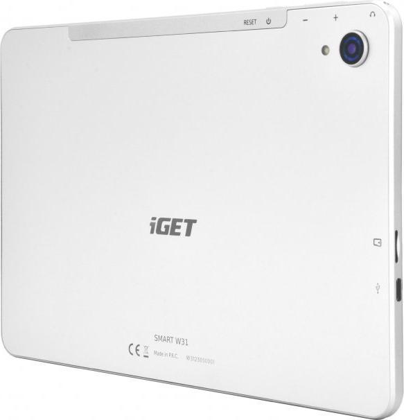 Produktbild iGet SMART W31 - 10,1" IPS/1280x800/Quad Core/3GB+64GB/WiFi/BT/6 000 mAh/Android 13/stříbrná (10.10", 64 GB, Silber)
