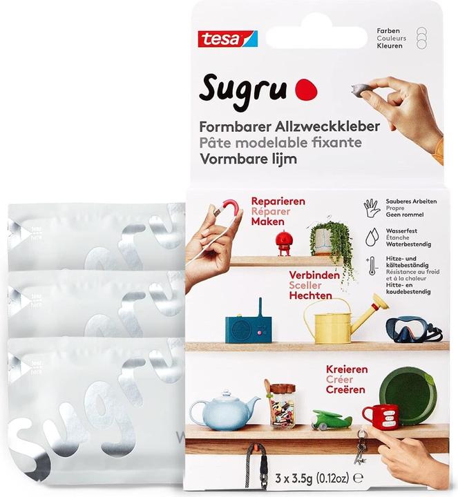 Immagine prodotto Sugru by tesa Sugru Mouldable All-Purpose Glue, pasta adesiva versatile per decorare, incollare e riparare (10.50 g, 323 ml)