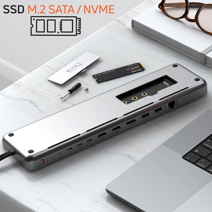 Image du produit Satechi Dual Dock Stand (USB-C, 9 Ports)