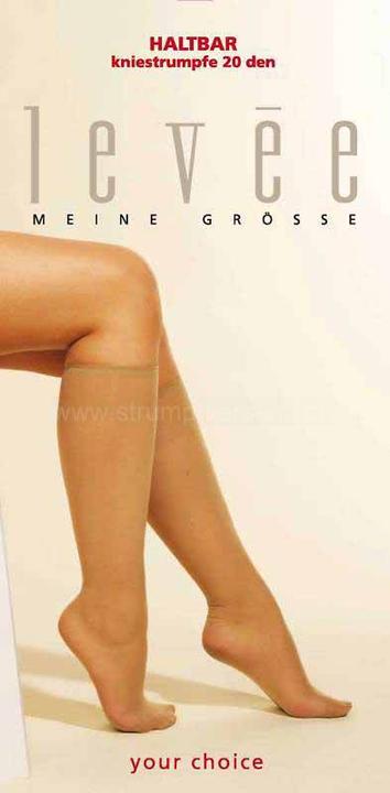 Actual product image Levee My Size (Pack of 6) Fine Knee Socks, Colour 234 sobra, Size 39-42 (20 DEN, 39 - 42)