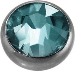 Bijouteria 1.2mm Piercing-Kugel (Kristall, Edelstahl)
