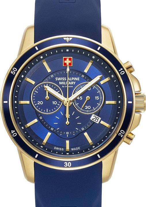 Swiss Alpine Military 7089.9815 Chronograph Herrenuhr 44mm 10ATM (Chronograph, 44 mm)