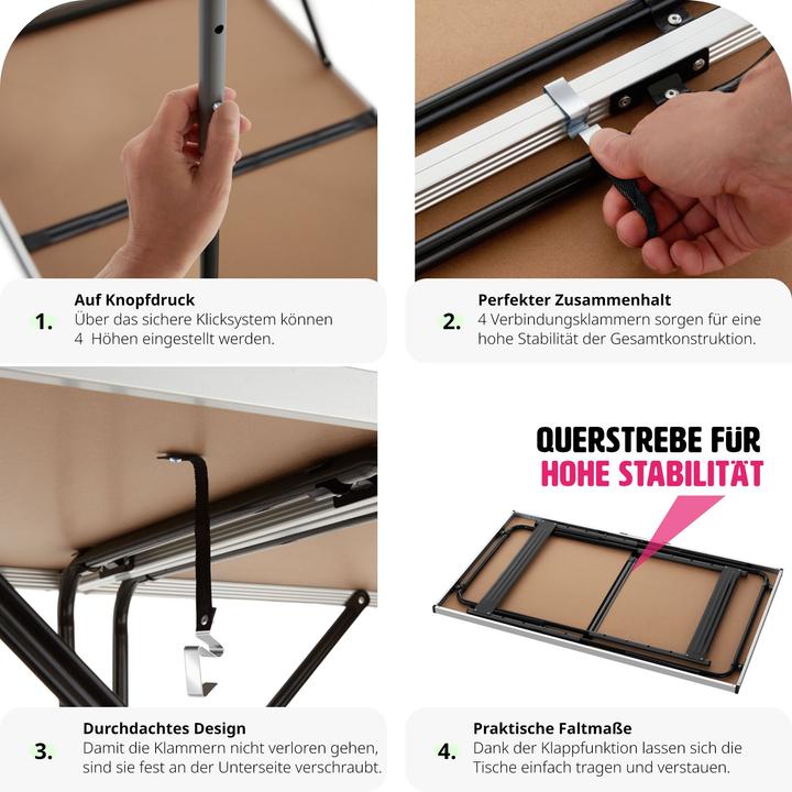 Image du produit tectake Tables à tapisser (300 x 60 cm)