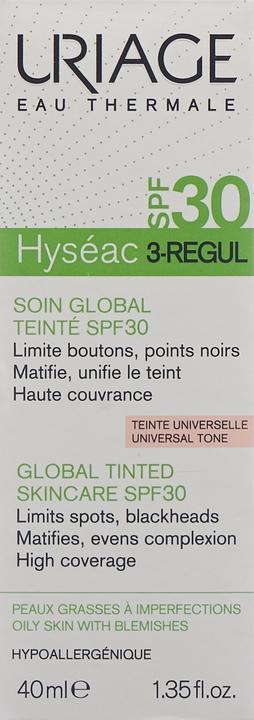 Actual product image Uriage Hyséac 3 Regul tinted SPF30 (40 ml)