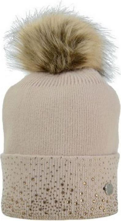 Actual product image Hy Fashion Pom pom hat Alaska With gemstones (One size)