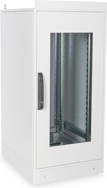 Digitus 24HE Netzwerkschrank Indoor IP55 1300x600x800mm Hartglastür inkl. Sockel Grau RAL 7035 (24 HE, 19 Zoll Rack)