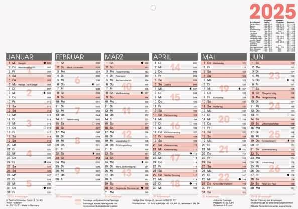 Actual product image Glocken Blackboard calendar 29,7x21cm 6 months/1 page calendar 2025 (A4, No binding)